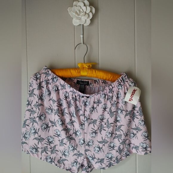 Rene Rofe Light Pink Floral Sleep Shorts Large - Picture 2 of 7